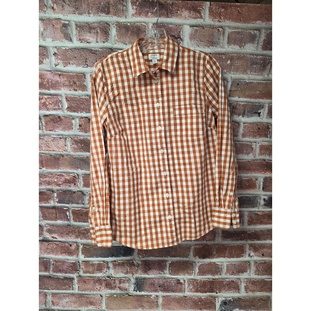 Men's J.CREW Plaid Button Up‎ Regenerative Cotton Blend Shirt Small